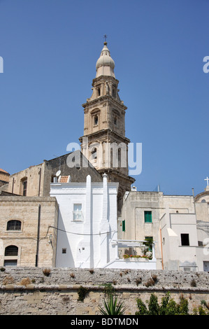 Cattedrale di Monopoli Turmspitze, Old Town, Monopoli, Provinz Bari, Apulien Region, Italien Stockfoto