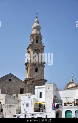 Cattedrale di Monopoli Turmspitze, Old Town, Monopoli, Provinz Bari, Apulien Region, Italien Stockfoto