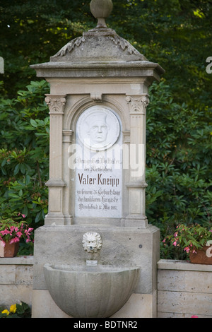 Denkmal Fuer Sebastian Kneipp, bad wörishofen, Bayern, Deutschland, Denkmal, Bayern, Deutschland Stockfoto