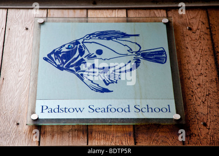Padstow Seafood School Stockfoto