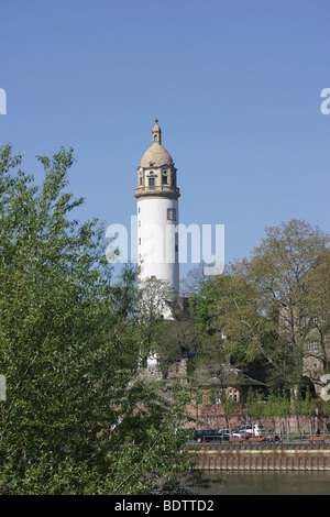 Leuchtturm, Leuchtturm, Frankfurt-Hoechst bin, Main, Hessen, Deutschland, Hessen, Deutschland Stockfoto