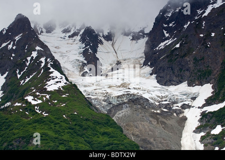 Gletscher bin Autobahn 37a / Gletscher auf Autobahn 37a / Kanada - British Columbia Stockfoto