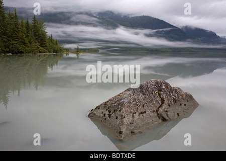 Mendenhall-Gletscher & Mendenhall-See / Mendenhall-Gletscher & Mendenhall Lake / Juneau - Alaska Stockfoto