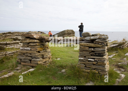 Steinzeit Grab, Orkney Inseln, Schottland Stockfoto