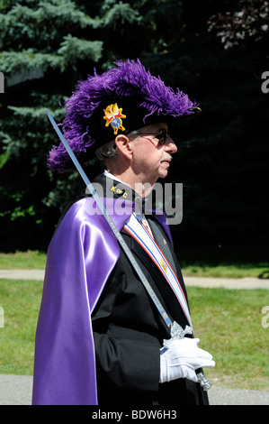 Knights Of Columbus Mitglieder patriotischen Parade Stockfoto