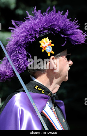 Knights Of Columbus Mitglieder patriotischen Parade Stockfoto