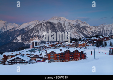 Courchevel 1850 Skigebiet in Trois Vallées, Les Trois Vallees, Savoie, Alpen, Frankreich Stockfoto