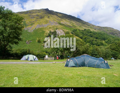 Zelte in Llyn Gwynnant Campingplatz im Tal von Nant Gwynant, Gwynedd Snowdonia North Wales UK Stockfoto