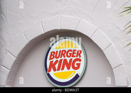 Runde Burger King Zeichen Stockfoto