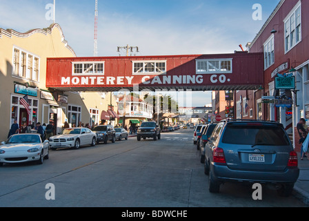 Cannery Row in Monterey, Kalifornien bekannt geworden durch Autor John Steinbeck. Stockfoto