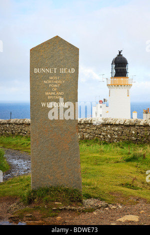 Dunnet Head Leuchtturm, Thurso, Caithness, Schottland Stockfoto