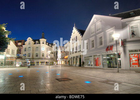 Sachsentor Einkaufsstraße in Bergedorf, Hamburg, Deutschland, Europa Stockfoto