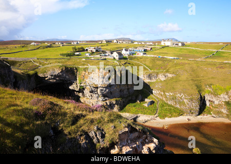 Siedlung von Leirinmore oberhalb der Smoo Caves, Durness, Schottland Stockfoto