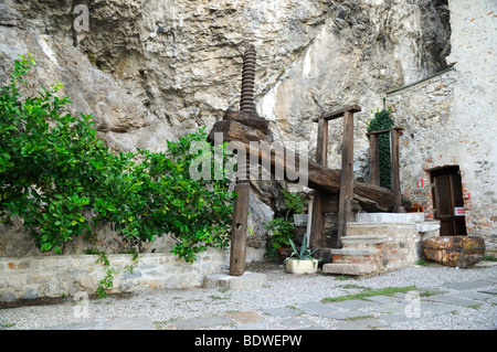 Die Einsiedelei der Heiligen Katharina am Ufer des Lago Maggiore in Norditalien Stockfoto