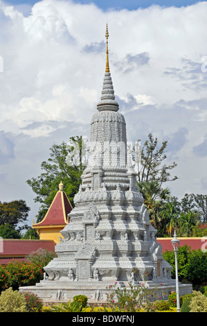 König Norodom Stupa, Königspalast, Phnom Penh, Kambodscha, Asien Stockfoto