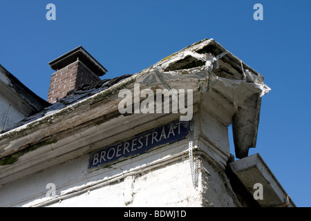 morsch, hölzerne Fäule, Fensterrahmen, Holz Nassfäule, Peeling paint-Fenster Stockfoto