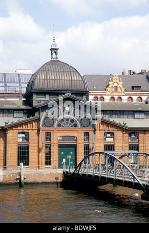 Kuppel der alten Fischauktionshalle am St. Pauli Fischmarkt Fischmarkt, Altona, Hafen Hamburg, Hansestadt Hamburg, g Stockfoto