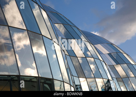 Detail der Fenster des The Sage Gateshead Musikzentrum am Ufer des Flusses Tyne.  Von Norman Foster entworfen. Stockfoto