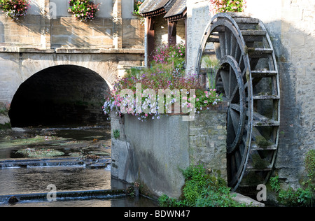 alte Wassermühle, Bayeux, Normandie, Frankreich Stockfoto