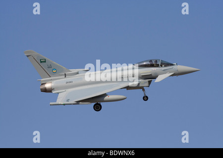 Moderne Militärflugzeuge. Royal Saudi Air Force Eurofighter EF-2000 Typhoon Jagdflugzeug Stockfoto