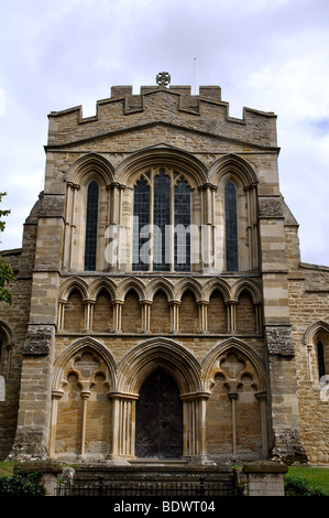 Westfassade, St. Marien Kirche, Felmersham, Bedfordshire, England, Vereinigtes Königreich Stockfoto