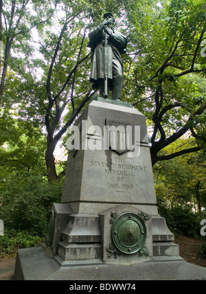 Die siebte Regiment Memorial Statue im Central Park in New York City, USA Stockfoto