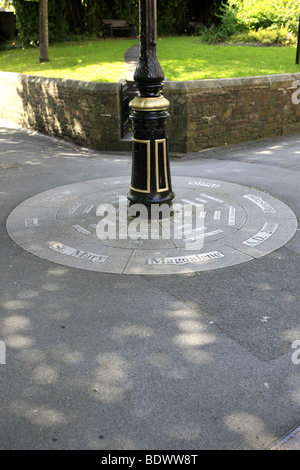 Website Marker der einst Kirche hl. Maria Magdalena in Barnstaple, Devon, England Stockfoto