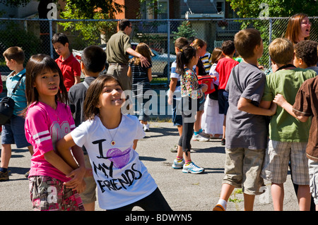 Kinder Schule Montreal Kanada Stockfoto