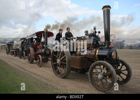 Dampfmaschinen in 2009 Great Dorset Steam Fair. Stockfoto