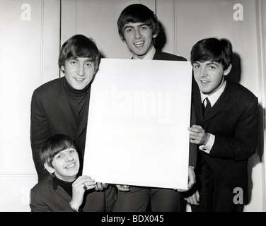 BEATLES im Jahr 1963. Im Uhrzeigersinn von oben: Paul McCartney, Ringo Starr, George Harrison und John Lennon Stockfoto