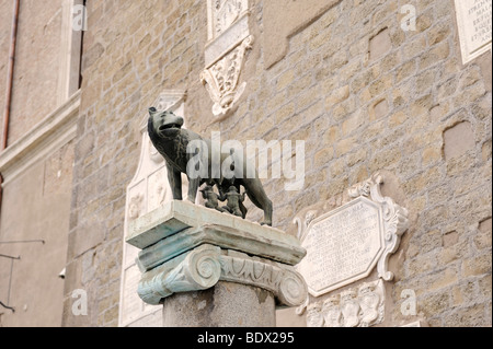 Kapitolinische Wölfin mit Romulus und Remus, Symbol für Rom, Italien, Europa Stockfoto