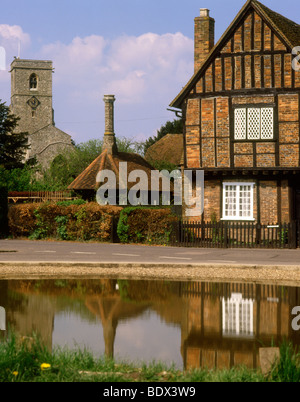 Hertfordshire England Aldbury & Dorf Teich Stockfoto