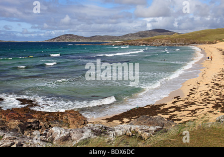 Schönen Sommertag im Traigh Lar, Isle of Harrris, äußeren Hebriden, Schottland Stockfoto