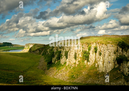 Hadrians Wall in Northumberland Stockfoto