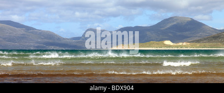 Wind fegte Sommertag am Horgabost, Isle of Harris, äußeren Hebriden, Schottland Stockfoto