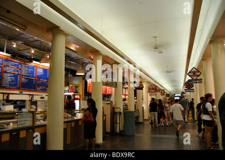 Quincy Market Food-Court in Boston, Massachusetts, Vereinigte Staaten Stockfoto