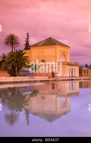 Der Menara Garden Pavilion, Marrakesch, Marokko Stockfoto