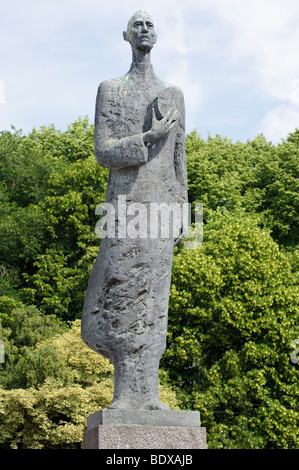 Skulptur König Haakon VII., 1905-1957, in den königlichen Palast, Oslo, Norwegen, Skandinavien, Europa Stockfoto