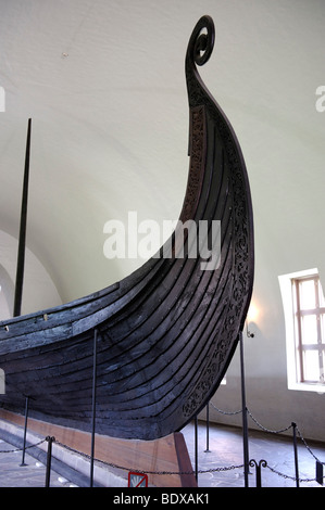 Oseberg-Shop gefunden 1904 in Vestfold, 814-819, Viking Schiff Hall, Vikingskiphuset, Bygdoy, Oslo, Norwegen, Skandinavien, Europa Stockfoto