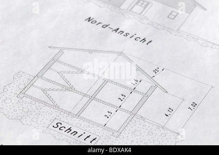 Architekturplan, detail Stockfoto