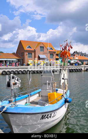 Fischerboot im Ostseehafen Maasholm, Schlei-Mündung, Schleswig-Holstein, Norden, Deutschland, Deutschland, Europa Stockfoto