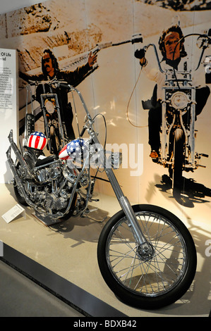 Harley Davidson, Easy Rider, Baujahr 1987, deutsche Motorrad und NSU-Museum, Neckarsulm, Baden-Württemberg, Deutschland, Europa Stockfoto