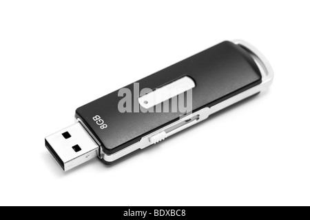 USB-Laufwerk isoliert auf weiss Stockfoto