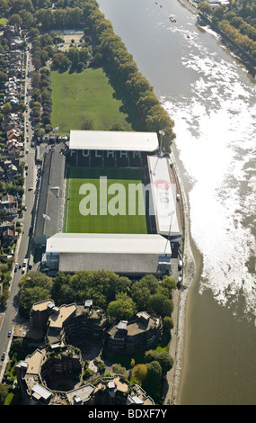 Fulham Football Club Stadion Luftaufnahme Stockfoto