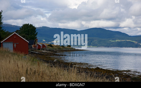 Auf den Trondheimsfjord nahe Trondheim Norwegen Stockfoto