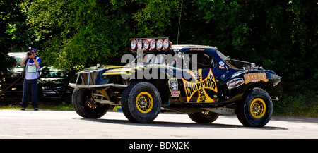 2009 Chevrolet anhand Trophy Truck der Rallye-Bühne beim Goodwood Festival of Speed, Sussex, UK. Fahrer: Jesse James. Stockfoto