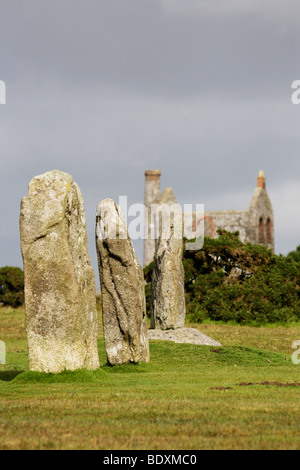 Die Hurlers Stone Circle, Schergen, Cornwall, England Stockfoto