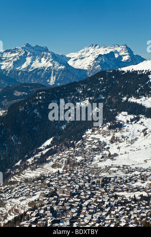 Verbier, Wallis, Quatre Vallées Region, Berner Alpen, Schweiz Stockfoto