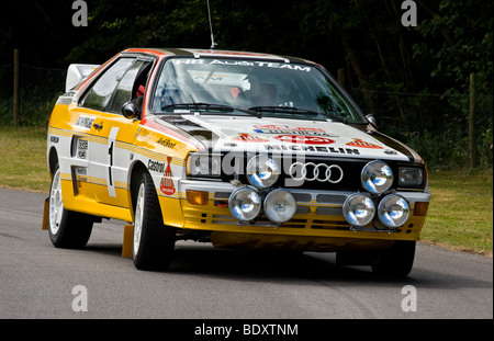 1984 Audi Quattro A2 Rallye Meisterschaft gewann Auto. Goodwood Festival of Speed, Sussex, UK. Fahrer: Hannu Mikkola Stockfoto