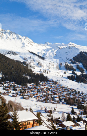 Verbier, Wallis, Quatre Vallées Region, Berner Alpen, Schweiz Stockfoto